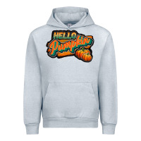 Heather Grey hello pumpkin black Urban Hoodie - JahusDesignShop
