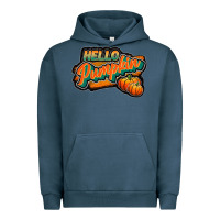 Pigment Midnight Navy hello pumpkin black Urban Hoodie - JahusDesignShop