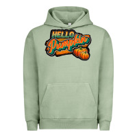 Pigment Oil Green hello pumpkin black Urban Hoodie - JahusDesignShop