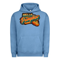 Pigment Pebble Blue hello pumpkin black Urban Hoodie - JahusDesignShop