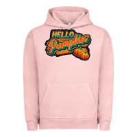 Pigment Salmon hello pumpkin black Urban Hoodie - JahusDesignShop
