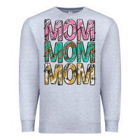 Heather Grey mom mom mom mothers day Premium Sweatshirt - texasbilliewilder