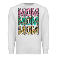 Oatmeal Heather mom mom mom mothers day Premium Sweatshirt - texasbilliewilder