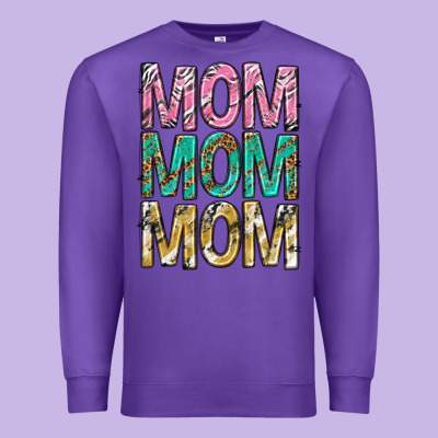 Mom Mom Mom Mothers Day Premium Sweatshirt Designed By Texasbilliewilder