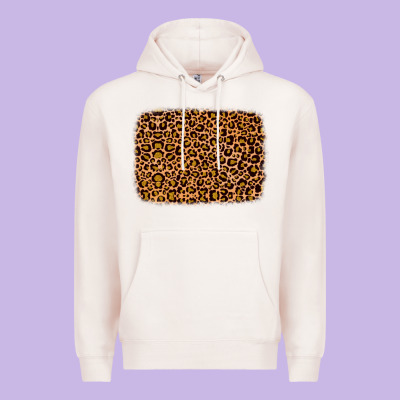 Leopard Glitter Background Premium Hoodie Designed By Jahusdesignshop
