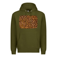 Army Green leopard glitter background Premium Hoodie - JahusDesignShop