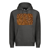 Charcoal Heather leopard glitter background Premium Hoodie - JahusDesignShop