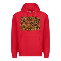 Red leopard glitter background Premium Hoodie - JahusDesignShop