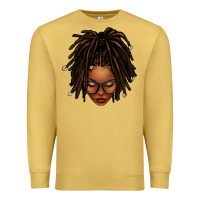 Antique Gold afro locs messy bun Premium Sweatshirt - texasbilliewilder