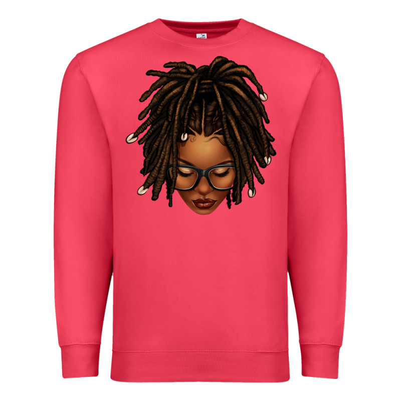 Afro Locs Messy Bun Premium Sweatshirt by texasbilliewilder | Teevron