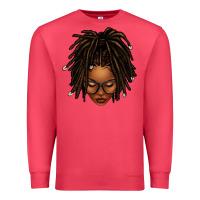 Cardinal afro locs messy bun Premium Sweatshirt - texasbilliewilder
