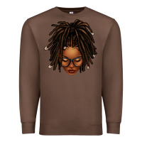 Chestnut afro locs messy bun Premium Sweatshirt - texasbilliewilder