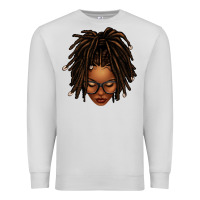 Dove Grey afro locs messy bun Premium Sweatshirt - texasbilliewilder