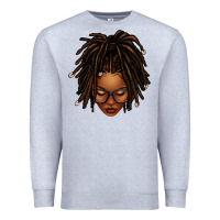 Heather Grey afro locs messy bun Premium Sweatshirt - texasbilliewilder