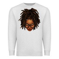 Oatmeal Heather afro locs messy bun Premium Sweatshirt - texasbilliewilder