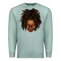 Seafoam afro locs messy bun Premium Sweatshirt - texasbilliewilder