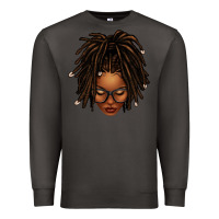 Smoke afro locs messy bun Premium Sweatshirt - texasbilliewilder