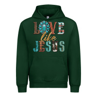 Forest Green love like jesus Urban Hoodie - Artiststas