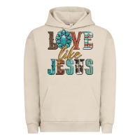 Pigment French Oak love like jesus Urban Hoodie - Artiststas