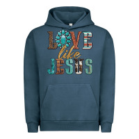 Pigment Midnight Navy love like jesus Urban Hoodie - Artiststas