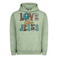 Pigment Oil Green love like jesus Urban Hoodie - Artiststas