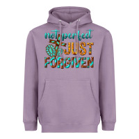Lavender not perfect just forgiven Heavyweight Hoodie - texasbilliewilder