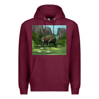 Burgundy ankylosaurus tumbler Premium Hoodie - Artiststas