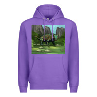 Purple ankylosaurus tumbler Premium Hoodie - Artiststas