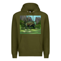 Army Green ankylosaurus tumbler Premium Hoodie - Artiststas