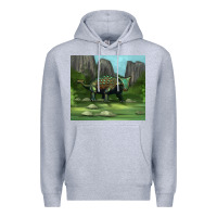 Heather Grey ankylosaurus tumbler Premium Hoodie - Artiststas