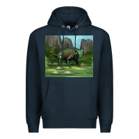 Navy ankylosaurus tumbler Premium Hoodie - Artiststas