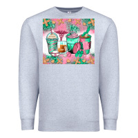 Heather Grey nurse coffee cups Premium Sweatshirt - Zillion Design Studio