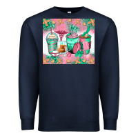 Navy nurse coffee cups Premium Sweatshirt - Zillion Design Studio