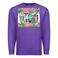 Purple nurse coffee cups Premium Sweatshirt - Zillion Design Studio