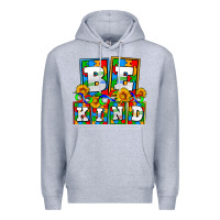 Heather Grey bee kind autism Premium Hoodie - AdoDesignShop