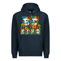 Navy bee kind autism Premium Hoodie - AdoDesignShop