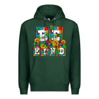Sports Green bee kind autism Premium Hoodie - AdoDesignShop