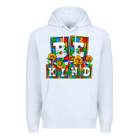 White bee kind autism Premium Hoodie - AdoDesignShop
