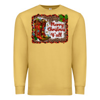 Antique Gold merry christmas yall Premium Sweatshirt - RanaPortraitStore