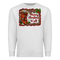 Oatmeal Heather merry christmas yall Premium Sweatshirt - RanaPortraitStore