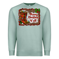 Seafoam merry christmas yall Premium Sweatshirt - RanaPortraitStore