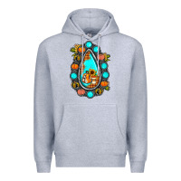 Heather Grey gemstone pumpkin fall Premium Hoodie - JahusDesignShop