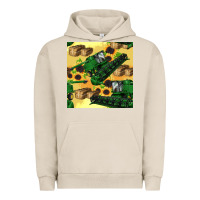 Pigment French Oak harvester seamless pattern Urban Hoodie - BundleAndBundleShop