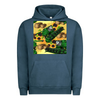 Pigment Midnight Navy harvester seamless pattern Urban Hoodie - BundleAndBundleShop