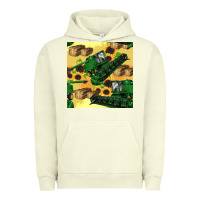 Pigment Pistachio harvester seamless pattern Urban Hoodie - BundleAndBundleShop