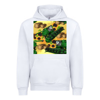White harvester seamless pattern Urban Hoodie - BundleAndBundleShop