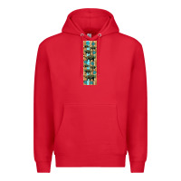 Red dinosaur ankylosaurus pen wrap Premium Hoodie - Artiststas