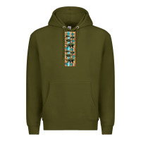 Army Green dinosaur ankylosaurus pen wrap Premium Hoodie - Artiststas