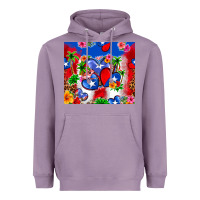Lavender puerto rico hearts Heavyweight Hoodie - Zillion Design Studio