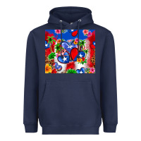 Navy puerto rico hearts Heavyweight Hoodie - Zillion Design Studio
